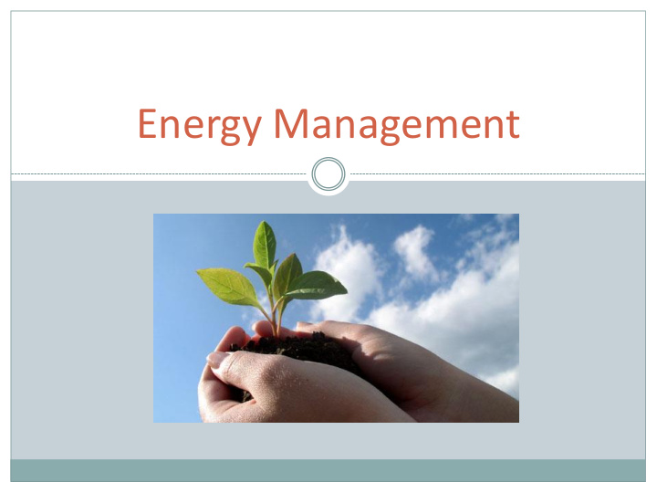 energy management comparing energy use