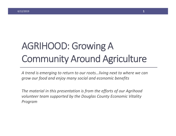 agrihood growing a community around agriculture