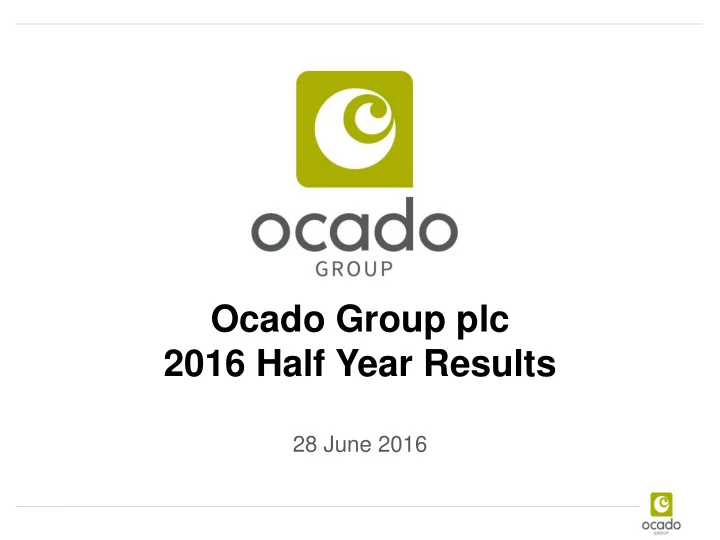 ocado group plc