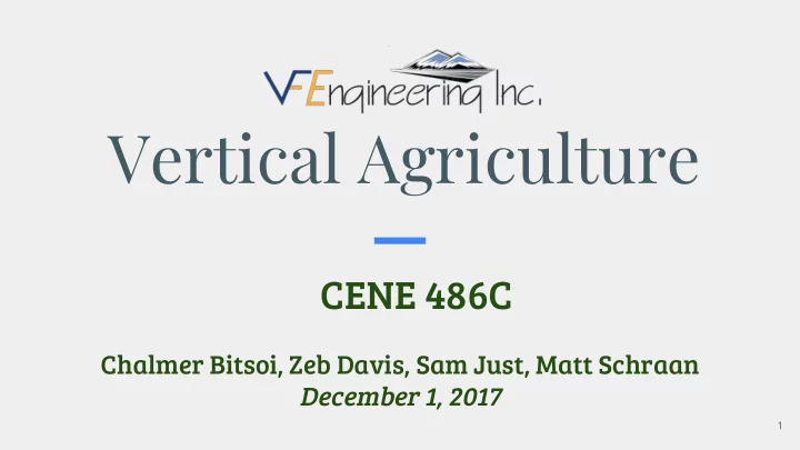vertical agriculture