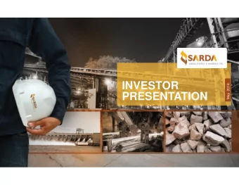 INVESTOR  May  2018  PRESENTATION  Company Overview  01  02  Business Overview  Strategic