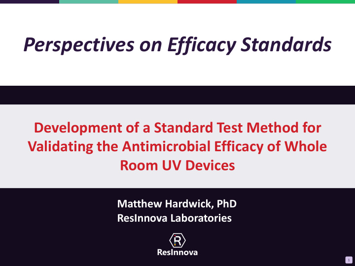 perspectives on efficacy standards