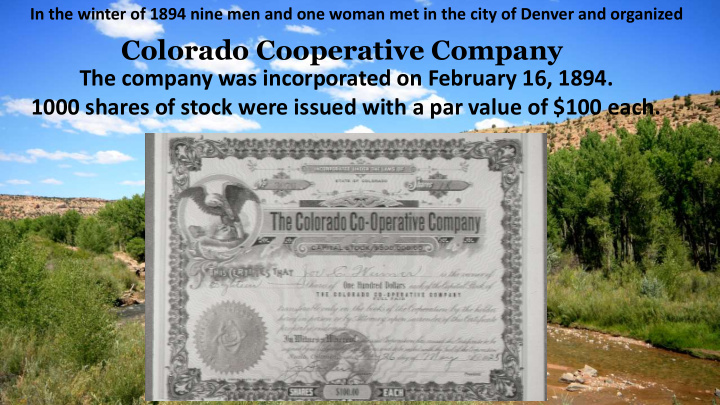 colorado cooperative company