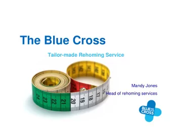 The Blue Cross  Tailor-made Rehoming Service  Mandy Jones  Head of rehoming services  Review of