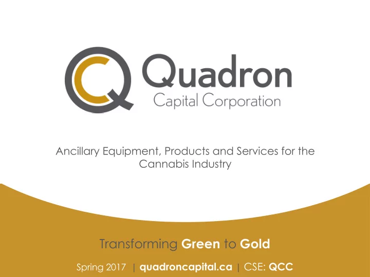 transforming green to gold
