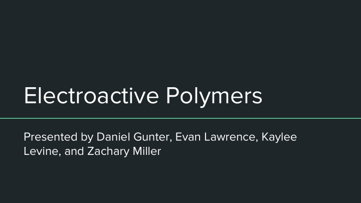 electroactive polymers
