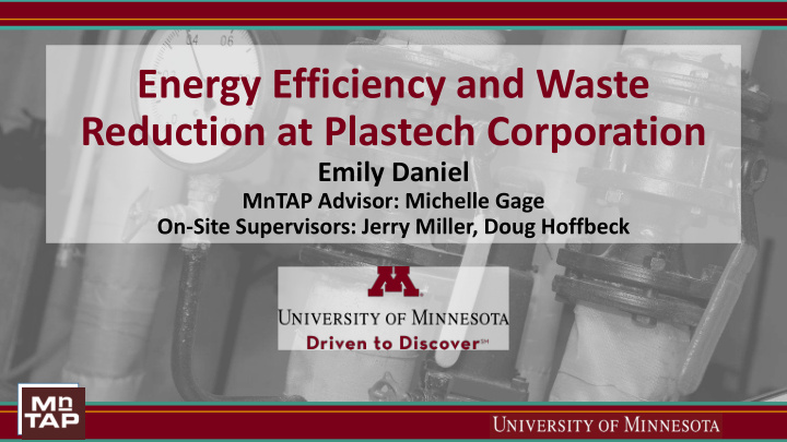 energy efficiency and waste reduction at plastech