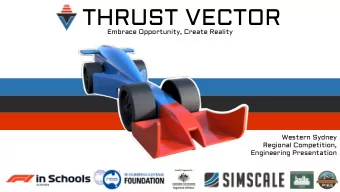 THRUST VECTOR  Embrace Opportunity, Create Reality  Western Sydney  Regional Competition,