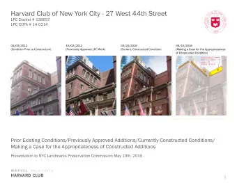 Harvard Club of New York City - 27 West 44th Street  LPC Docket # 138657  LPC COFA # 14-0214