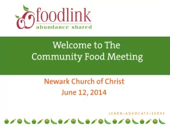 12:35- Using the Regional Volunteer Center as a resource Jason Carroll, Foodlink Volunteer Program