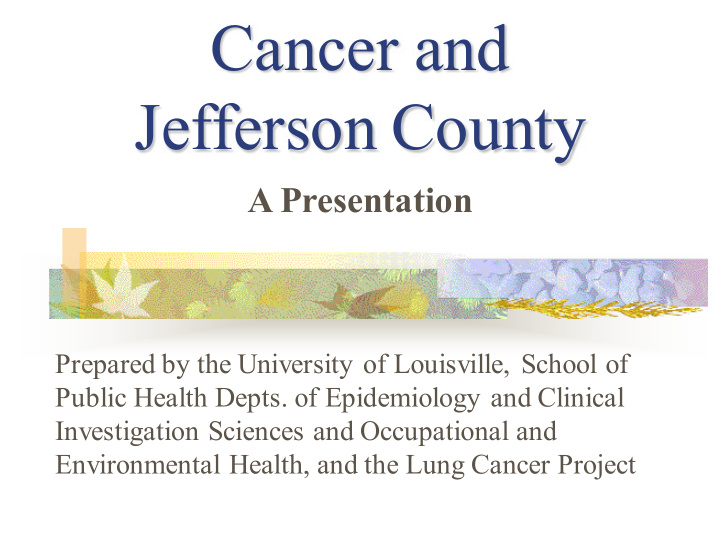 cancer and jefferson county