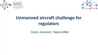 regulators Du  an Jokanovi  , Tatjana Midi   Drones  - introduction- Drone : o Unmanned