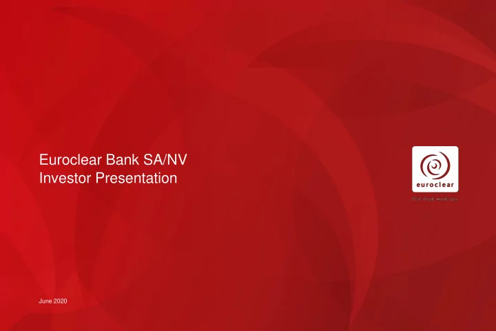 euroclear bank sa nv