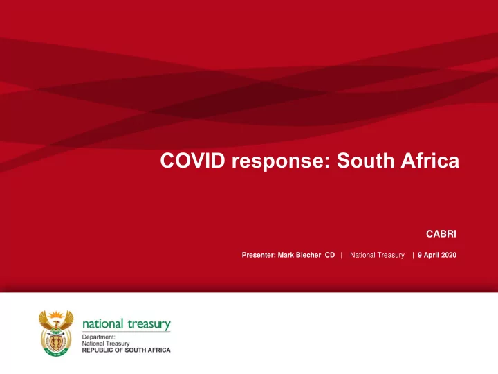 covid response south africa