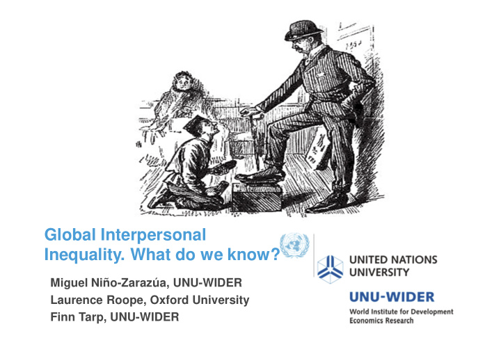 global interpersonal inequality what do we know