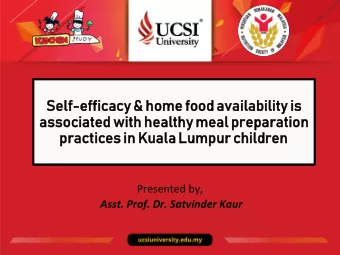 ass  ssociat  ociated  ed wi  with  th health  althy me  meal  l pre  repa  paratio  ration  n  pra