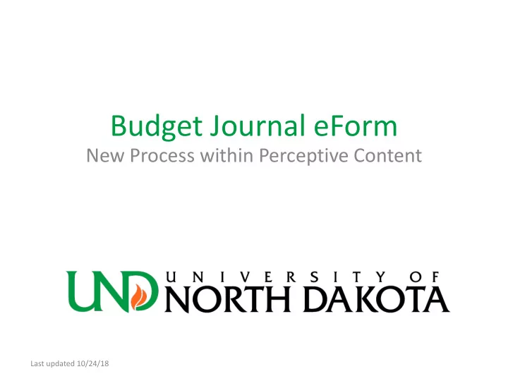 budget journal eform