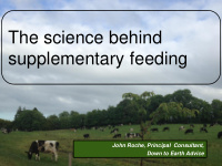 the science behind supplementary feeding