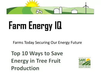 Farm Energy IQ  Farms Today Securing Our Energy Future Farm Energy IQ  Top 10 Ways to Save Energy