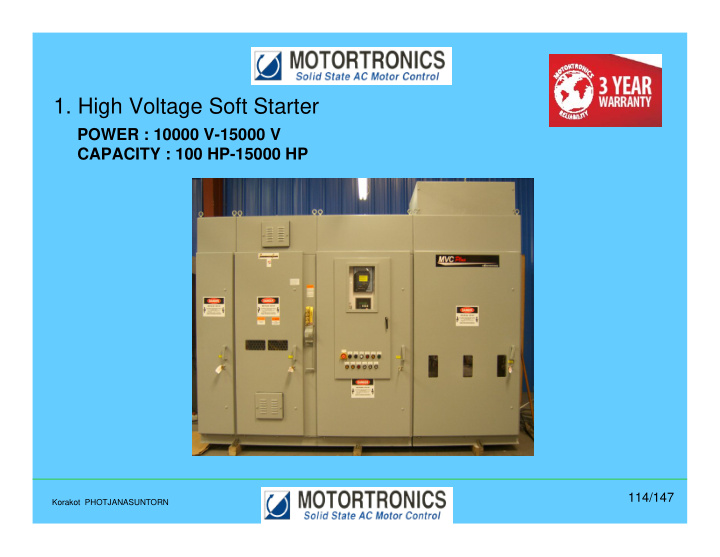 1 high voltage soft starter