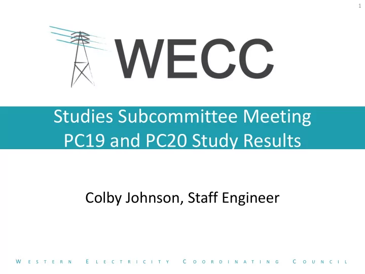 studies subcommittee meeting