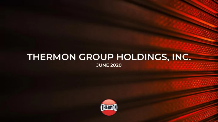 thermon group holdings inc