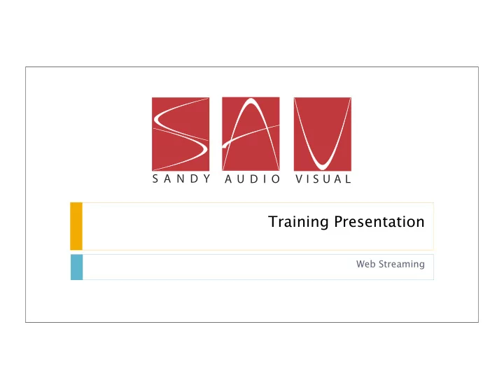 training presentation