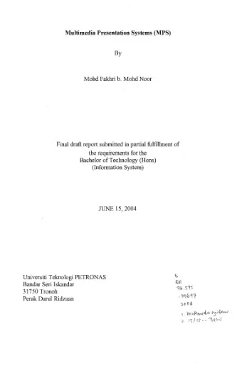 Abstract The purpose of this research and software development is wanted to enhance the content