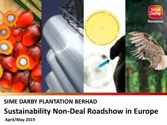 Sustainability Non-Deal Roadshow in Europe  April/May 2019  Contents  Business Overview  Dr