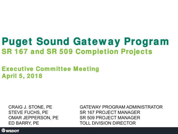 puget sou puget sound nd ga gatew tew ay ay pr prog ogram