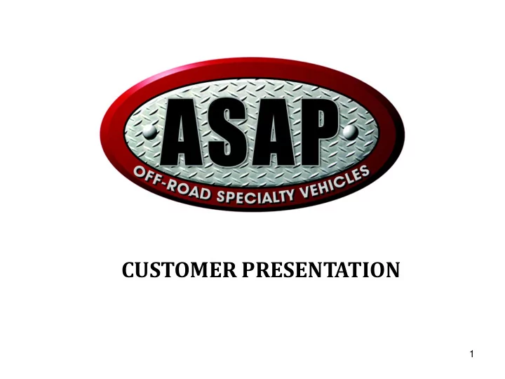 customer presentation