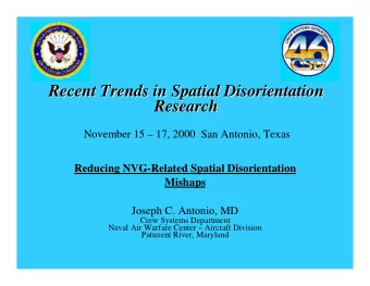 Recent Trends in Spatial Disorientation  Recent Trends in Spatial Disorientation  Research