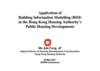 Application of  Application of  Building Information Modelling (BIM)  Building Information