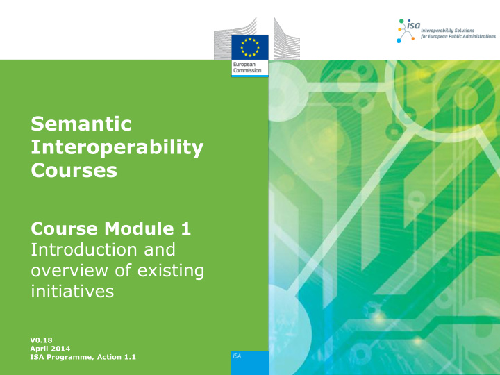 semantic interoperability courses course module 1