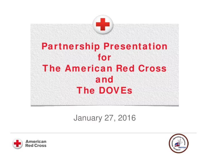 january 27 2016 agenda partnership introduction mary