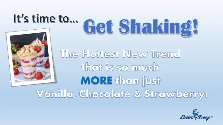 vanilla a choco ocolate te strawber wberry speci cialty