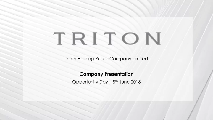 company presentation