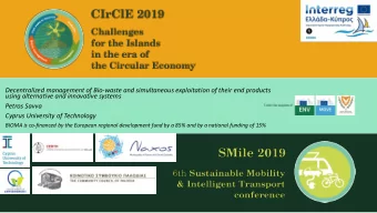 Cyprus University of Technology  BIOMA is co-financed by the European regional development fund by