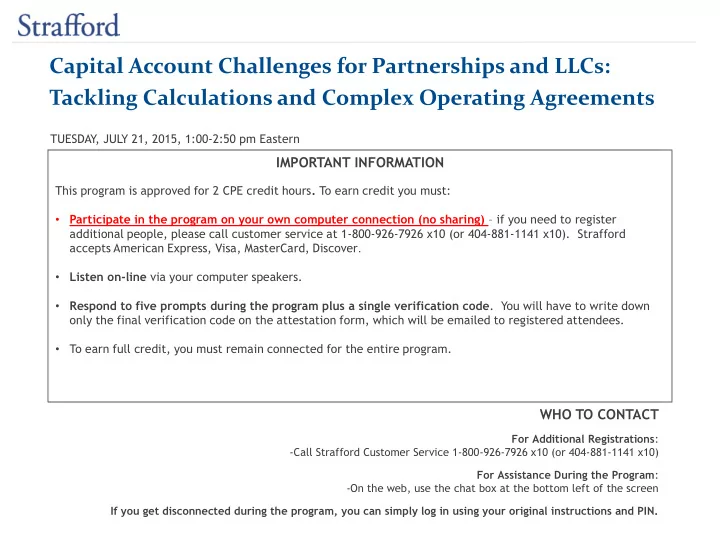 capital account challenges for partnerships and llcs