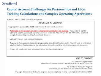 Capital Account Challenges for Partnerships and LLCs: Tackling Calculations and Complex Operating