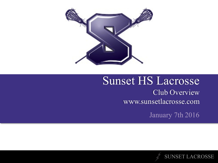 sunset hs lacrosse