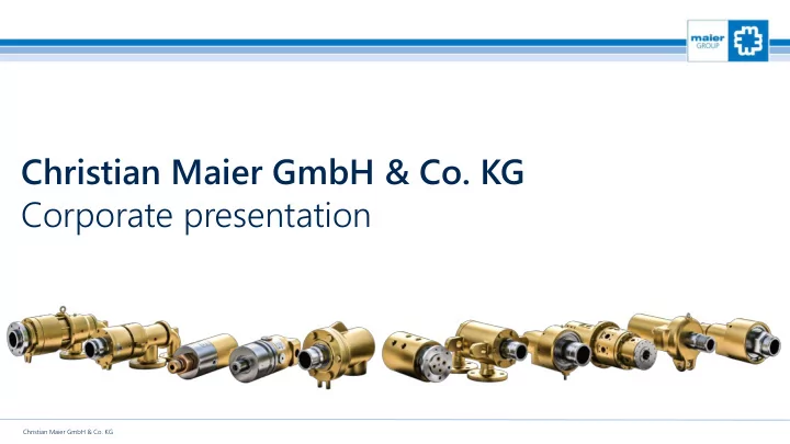 christian maier gmbh co kg