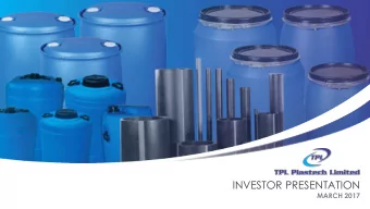 INVESTOR PRESENTATION  MARCH 2017  Index  2.  3.  1.  4.  Company  Business/  Executive  Financial