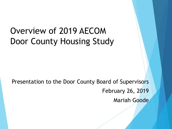 overview of 2019 aecom