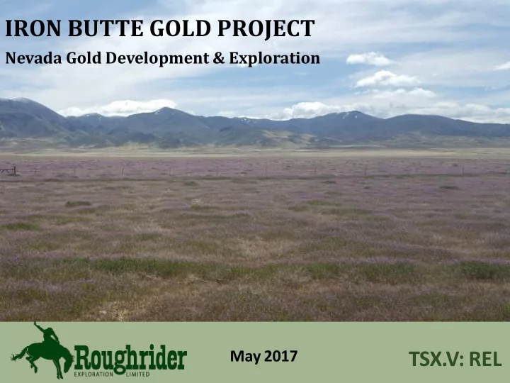 iron butte gold project