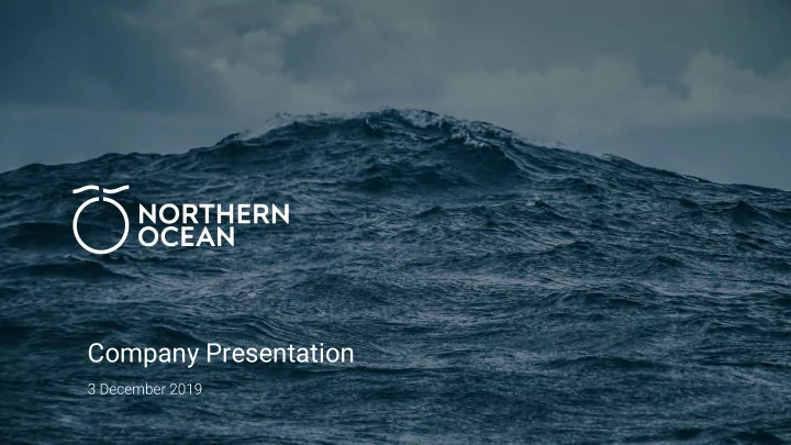 company presentation