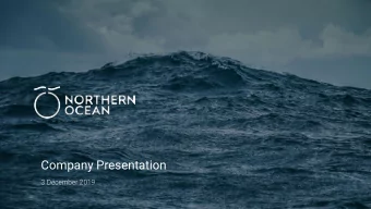 Company Presentation  3 December 2019  KLIKK FOR  REDIGERE UNDERTITTELSTIL I MALEN  IMPORTANT