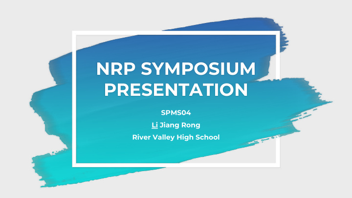 nrp symposium