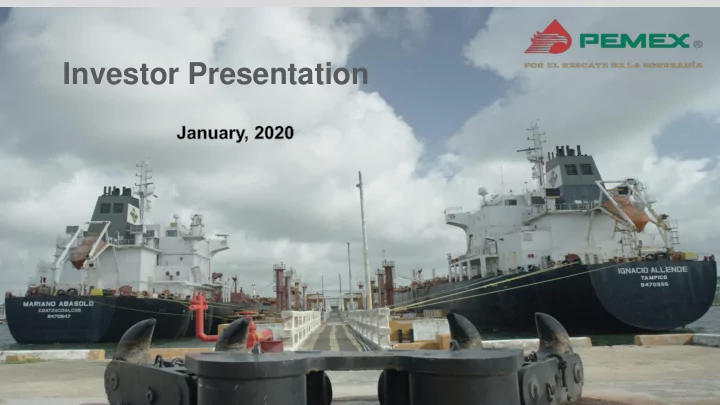 investor presentation forward looking statement