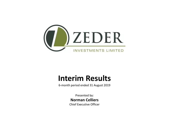 interim results